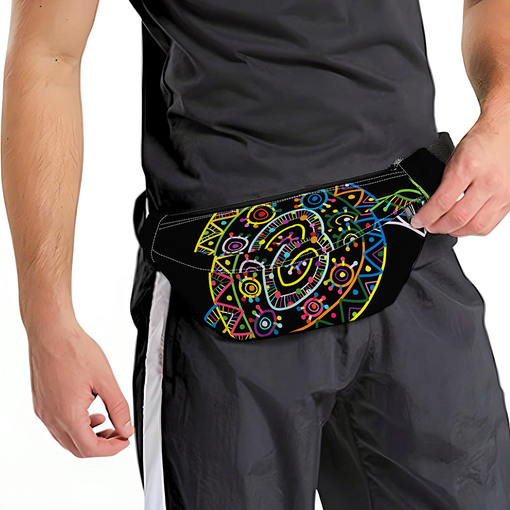 Colorful Sea Turtle Print Fanny Pack