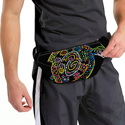 Colorful Sea Turtle Print Fanny Pack