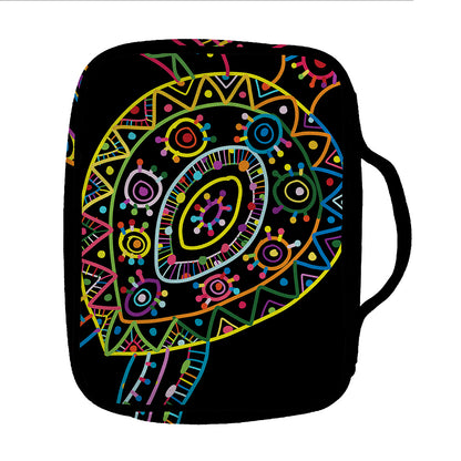 Colorful Sea Turtle Print Front Pocket Bible Bag