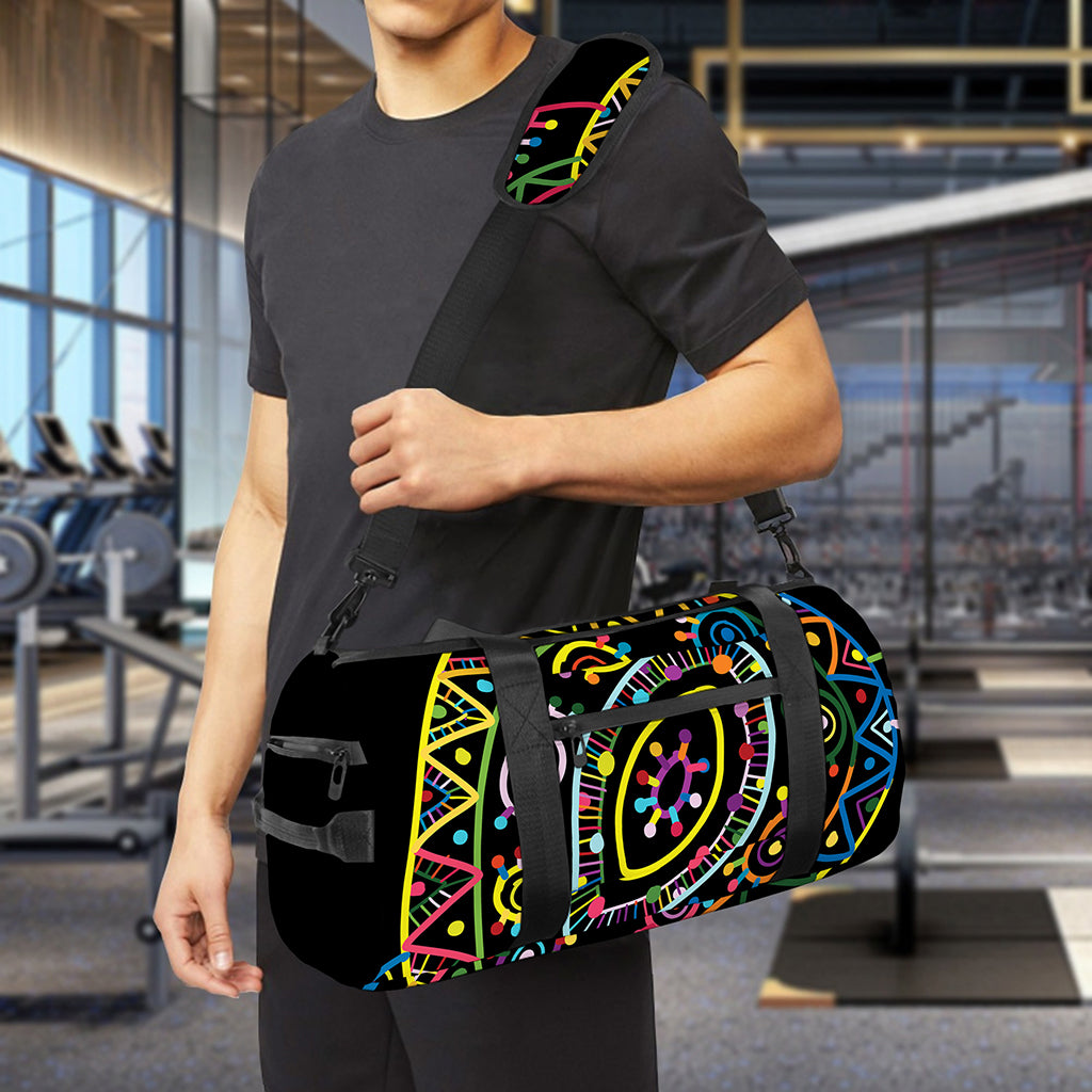 Colorful Sea Turtle Print Gym Bag