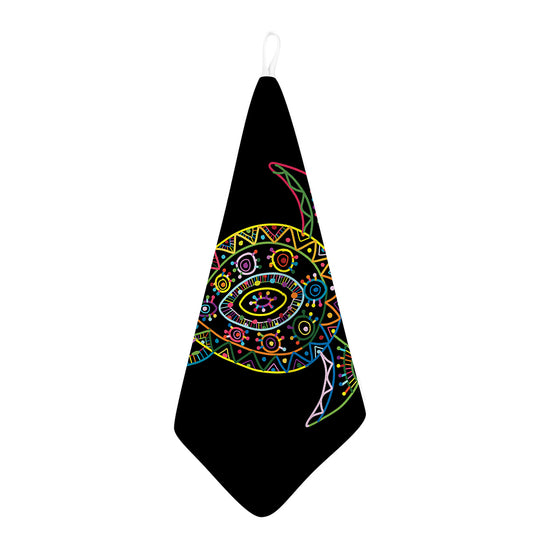 Colorful Sea Turtle Print Hand Towel