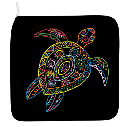Colorful Sea Turtle Print Hand Towel