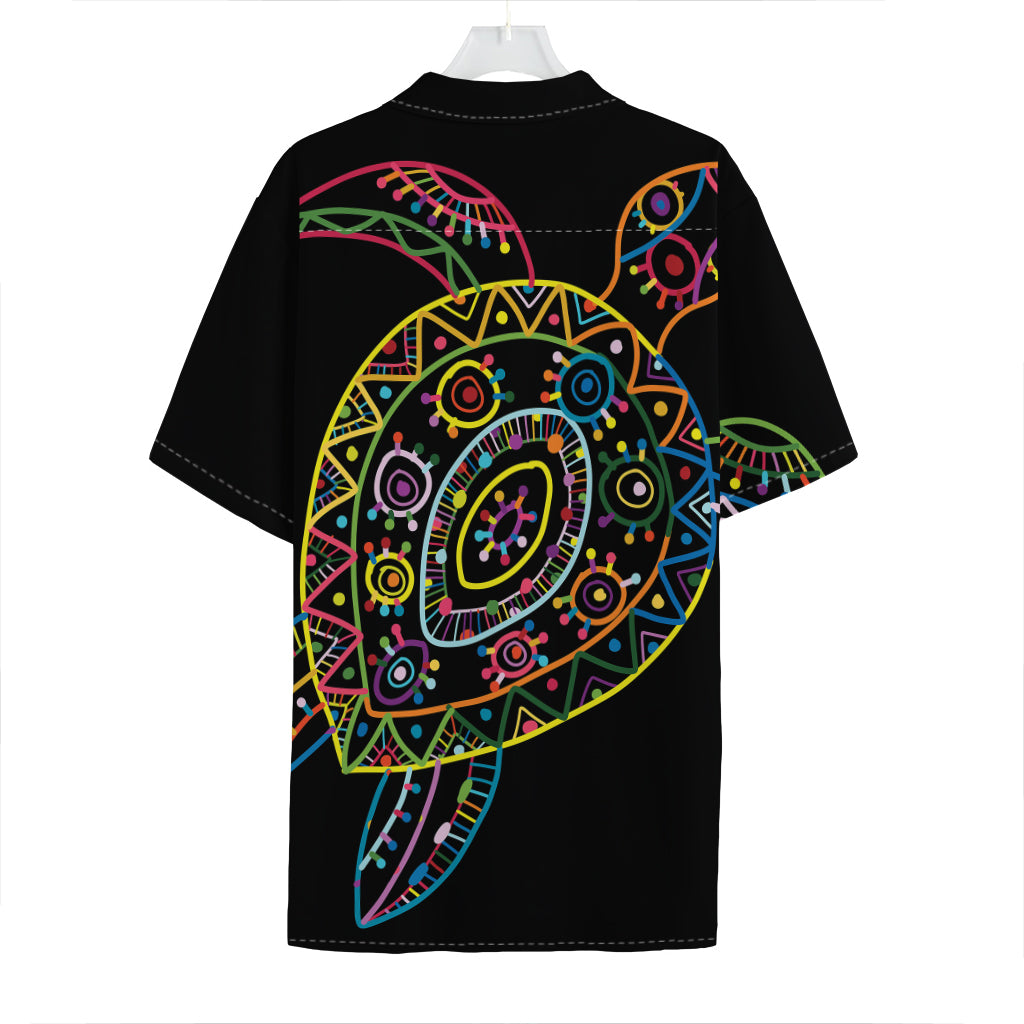 Colorful Sea Turtle Print Hawaiian Shirt