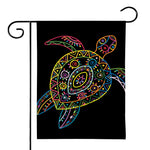 Colorful Sea Turtle Print House Flag