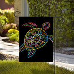 Colorful Sea Turtle Print House Flag