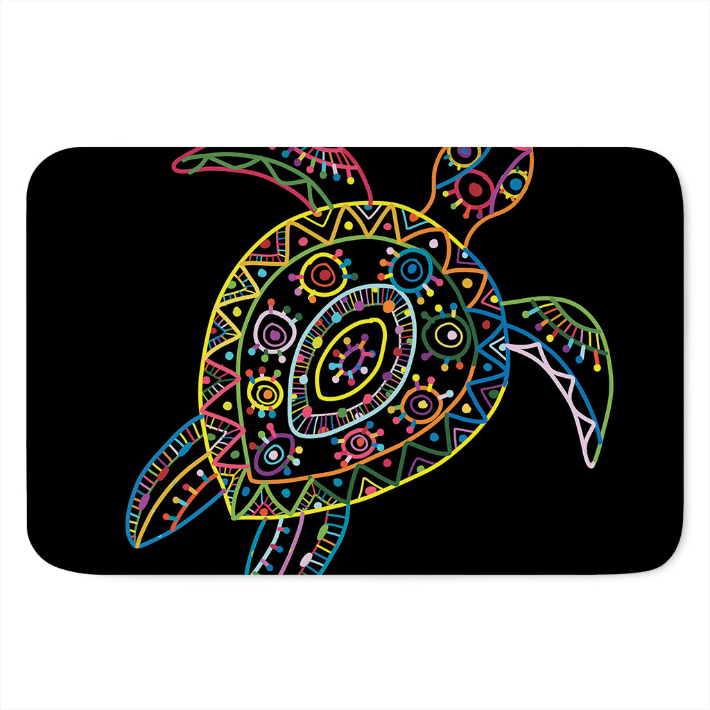 Colorful Sea Turtle Print Indoor Door Mat