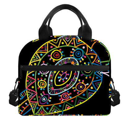 Colorful Sea Turtle Print Insulated Lunch Bag