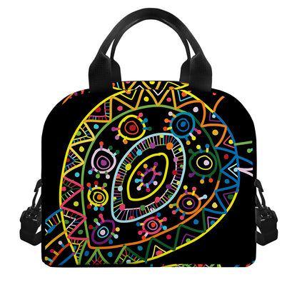 Colorful Sea Turtle Print Insulated Lunch Bag