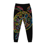 Colorful Sea Turtle Print Jogger Pants