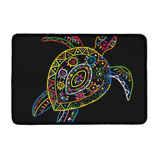 Colorful Sea Turtle Print Kitchen Mat