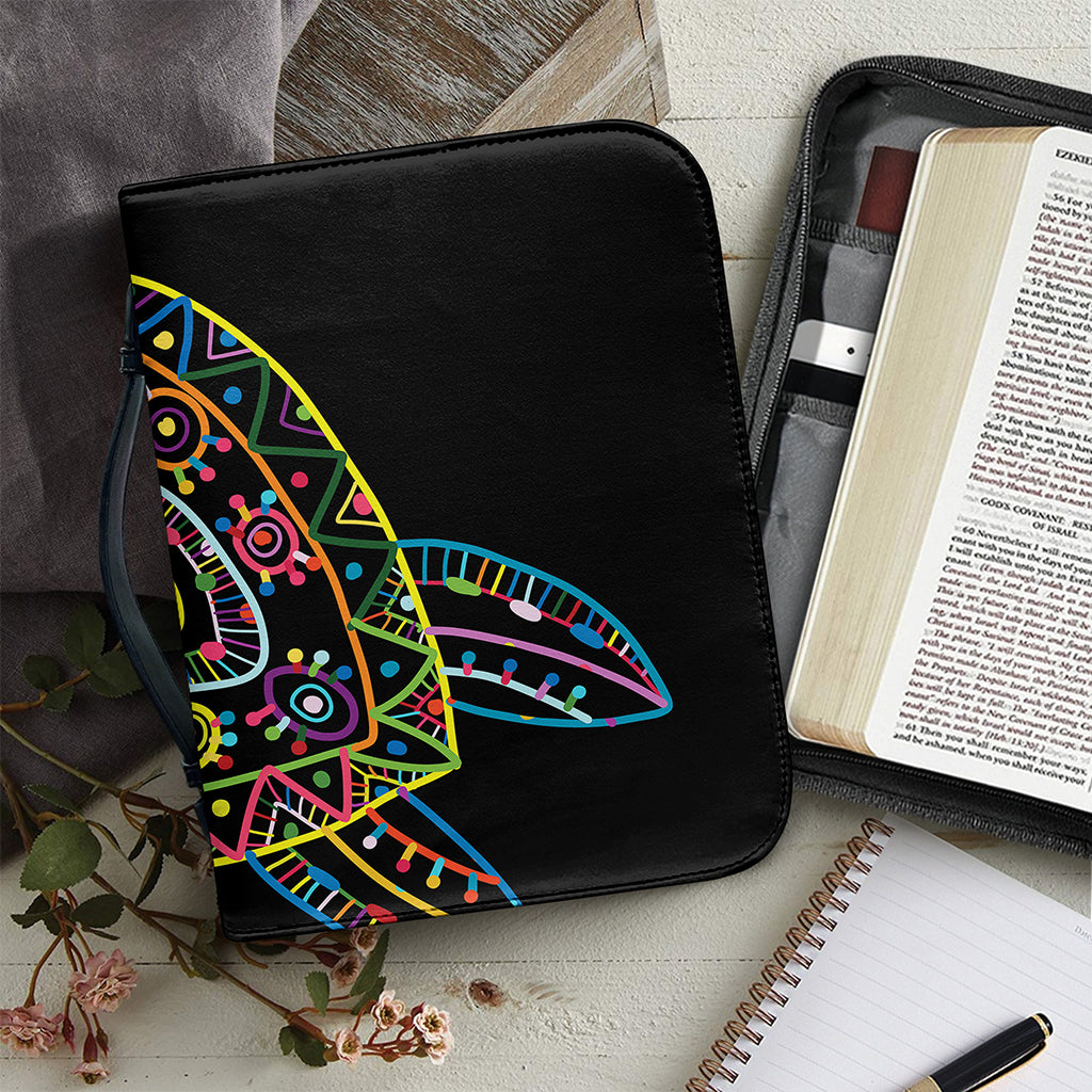Colorful Sea Turtle Print Leather Bible Cover