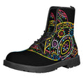 Colorful Sea Turtle Print Lace-Up Boots