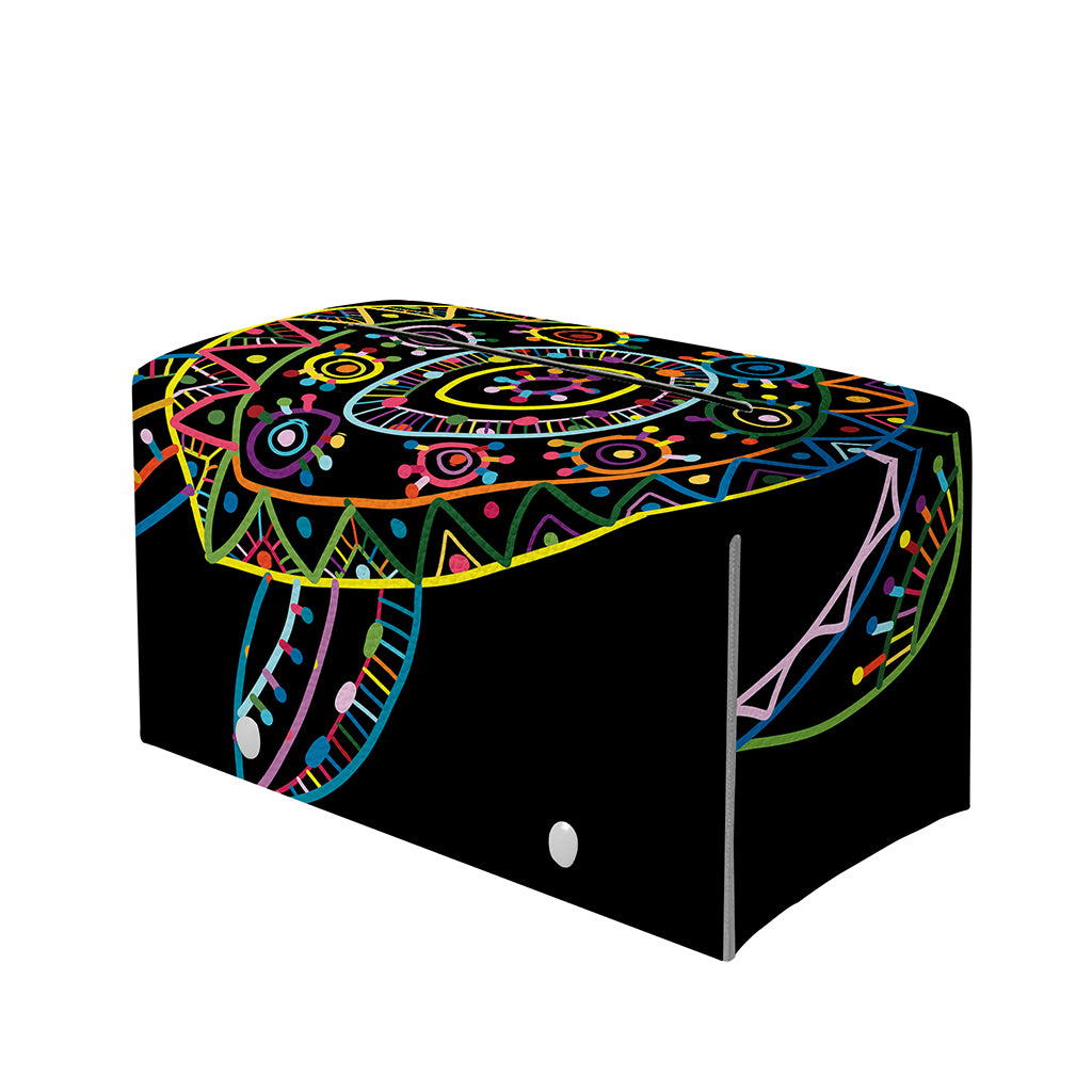 Colorful Sea Turtle Print Leather Tissue Box Cover