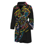 Colorful Sea Turtle Print Men's Bathrobe