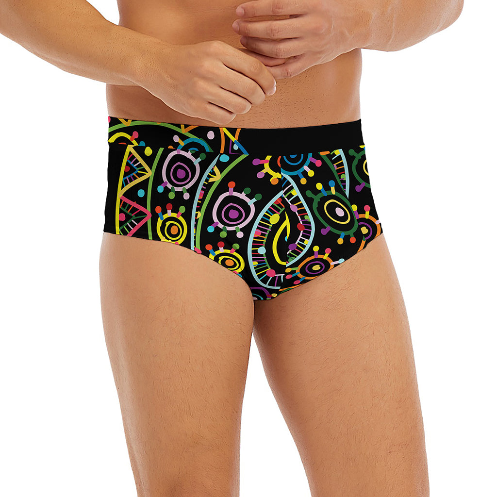 Colorful Sea Turtle Print Men's Briefs