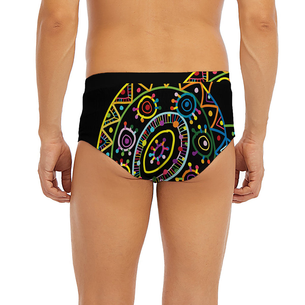 Colorful Sea Turtle Print Men's Briefs