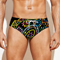 Colorful Sea Turtle Print Men's Swim Briefs
