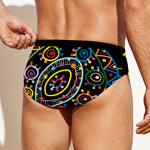 Colorful Sea Turtle Print Men's Swim Briefs