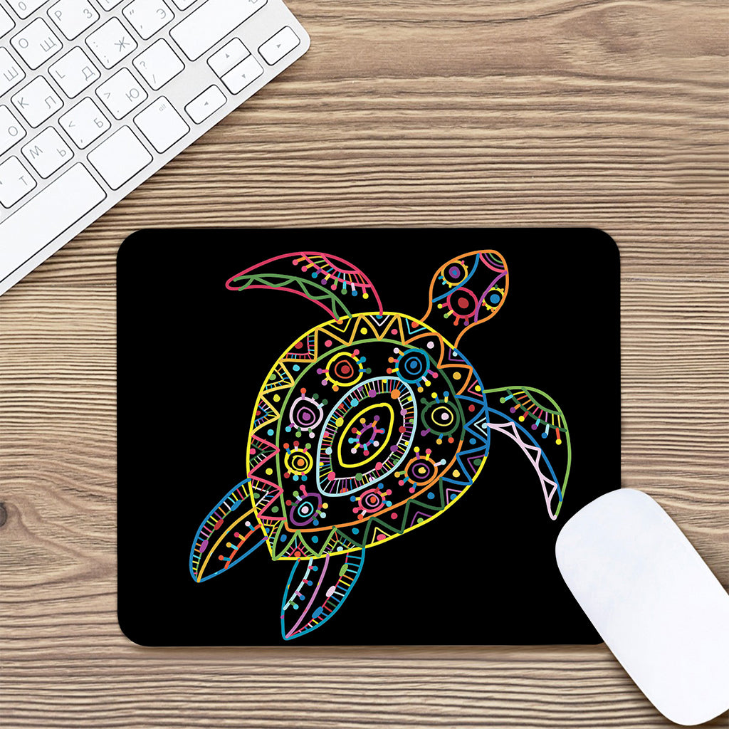 Colorful Sea Turtle Print Mouse Pad