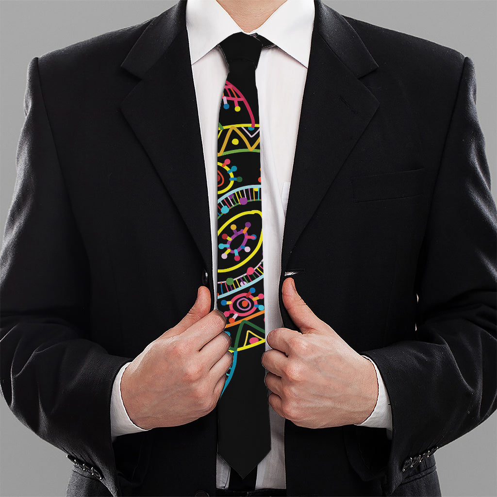 Colorful Sea Turtle Print Necktie