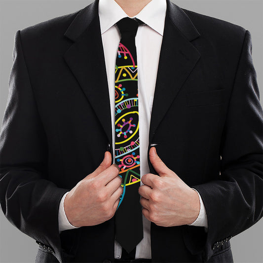 Colorful Sea Turtle Print Necktie