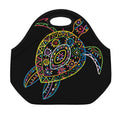 Colorful Sea Turtle Print Neoprene Lunch Bag