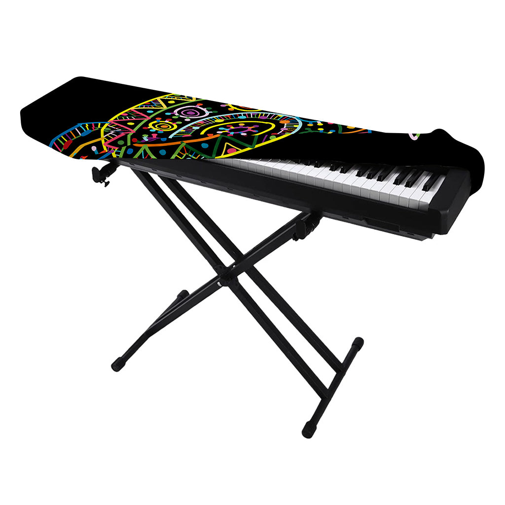 Colorful Sea Turtle Print Piano Keyboard Cover