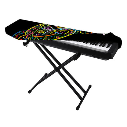 Colorful Sea Turtle Print Piano Keyboard Cover