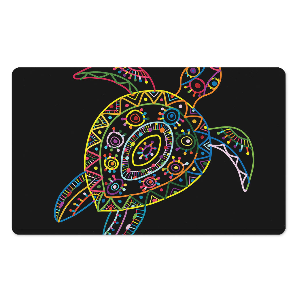 Colorful Sea Turtle Print Polyester Doormat