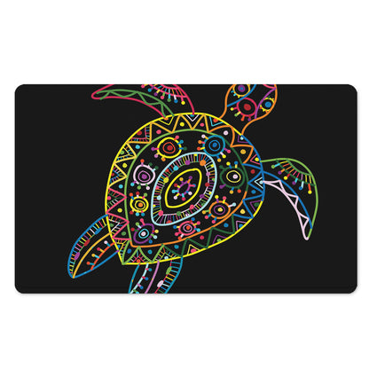 Colorful Sea Turtle Print Polyester Doormat