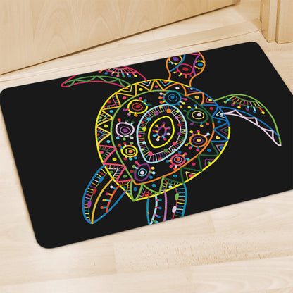 Colorful Sea Turtle Print Polyester Doormat