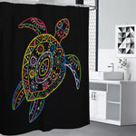 Colorful Sea Turtle Print Premium Shower Curtain