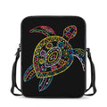Colorful Sea Turtle Print Rectangular Crossbody Bag