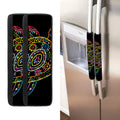 Colorful Sea Turtle Print Refrigerator Handle Covers