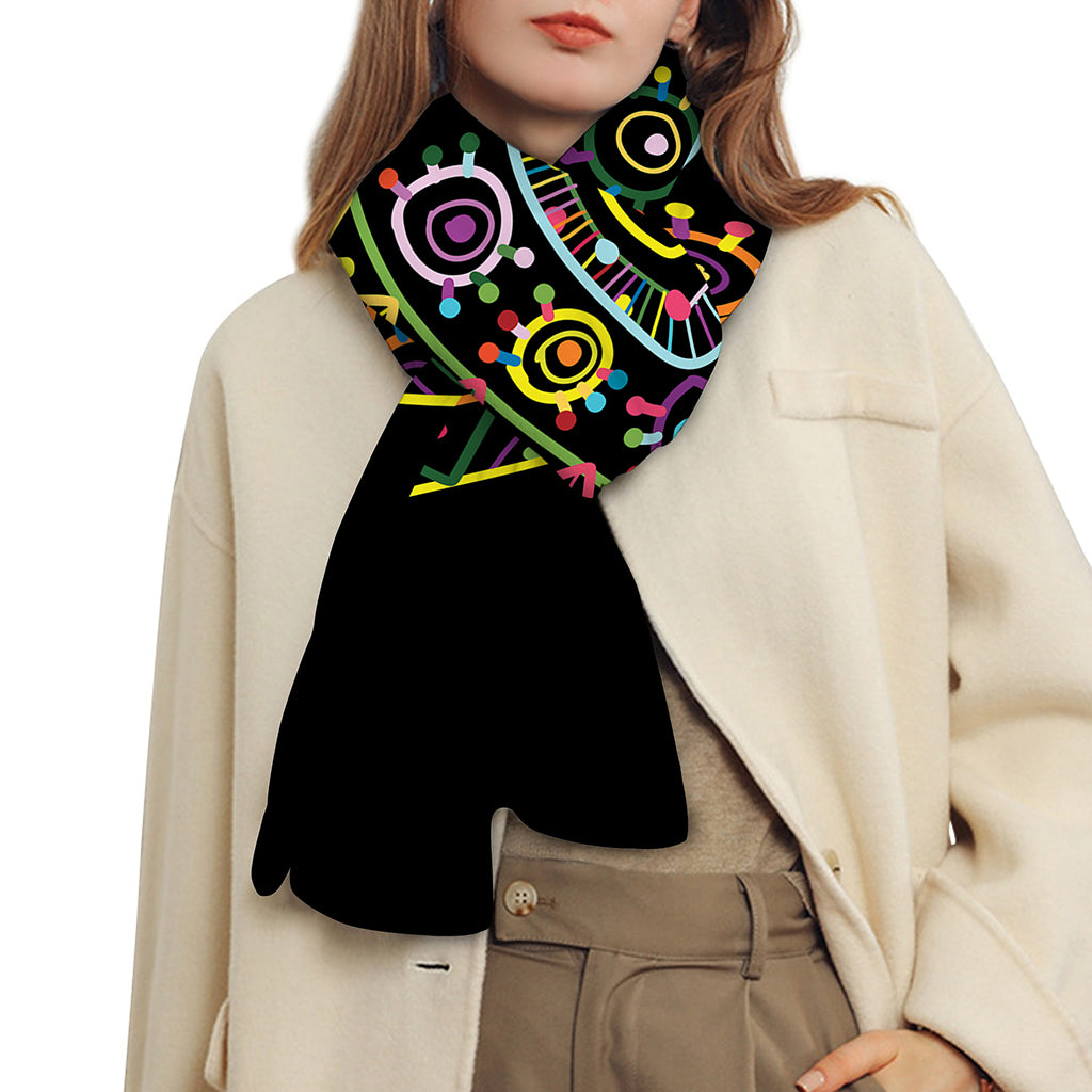 Colorful Sea Turtle Print Scarf
