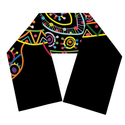 Colorful Sea Turtle Print Scarf