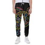 Colorful Sea Turtle Print Scuba Joggers