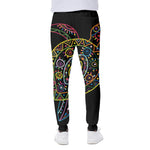 Colorful Sea Turtle Print Scuba Joggers