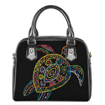 Colorful Sea Turtle Print Shoulder Handbag