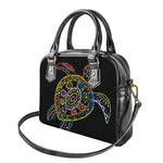 Colorful Sea Turtle Print Shoulder Handbag