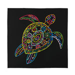 Colorful Sea Turtle Print Silk Bandana
