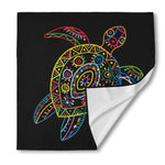 Colorful Sea Turtle Print Silk Bandana