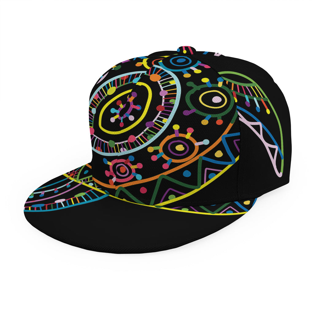 Colorful Sea Turtle Print Snapback Cap – GearFrost