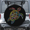 Colorful Sea Turtle Print Tire Cover