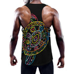 Colorful Sea Turtle Print Training Tank Top