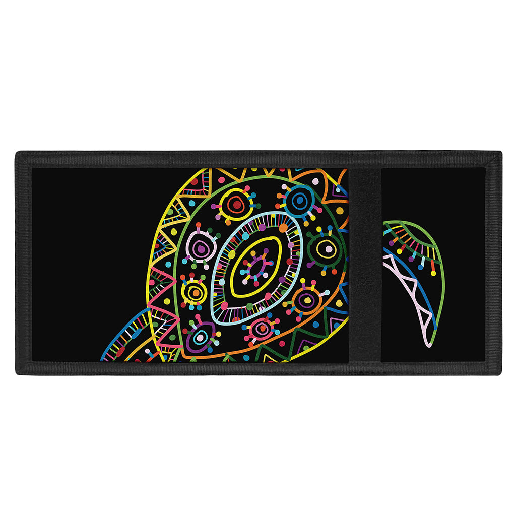 Colorful Sea Turtle Print Trifold Wallet