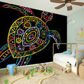 Colorful Sea Turtle Print Wall Sticker