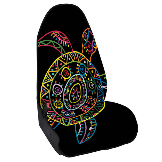 Colorful Sea Turtle Print Waterproof Car Seat Cover
