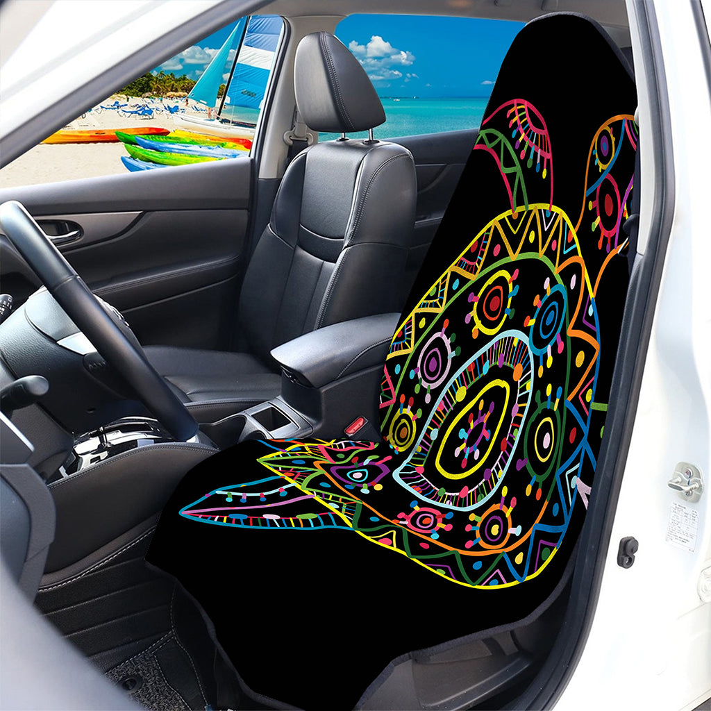 Colorful Sea Turtle Print Waterproof Car Seat Cover