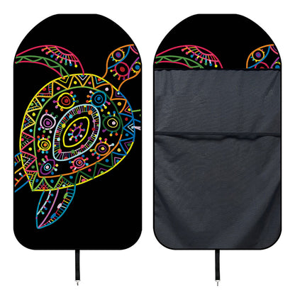Colorful Sea Turtle Print Waterproof Car Seat Cover